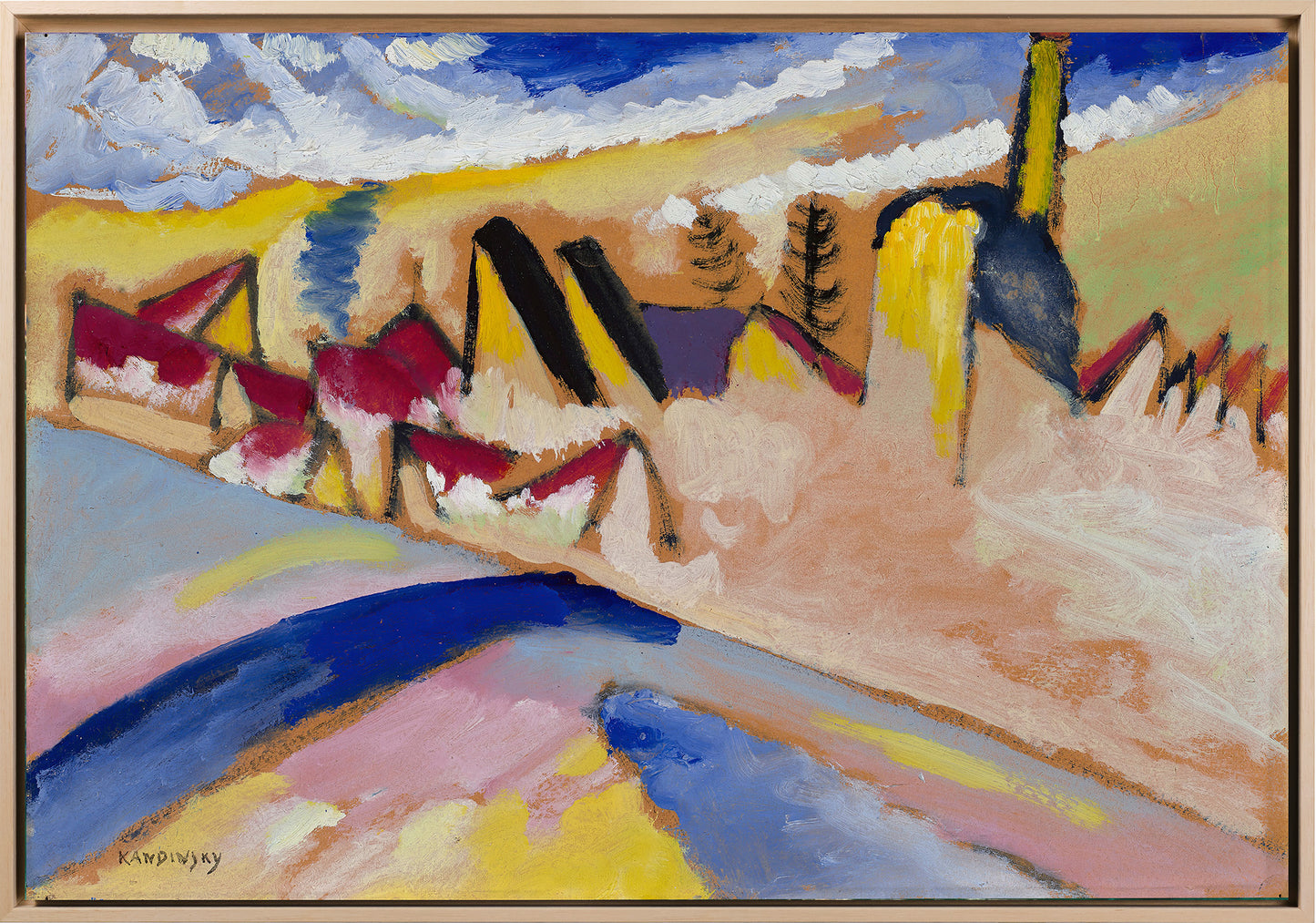 Klimt - Garten mit Sonnenblumen | Glanzeffekt