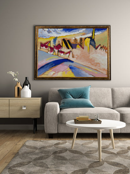 Klimt - Garten mit Sonnenblumen | Glanzeffekt