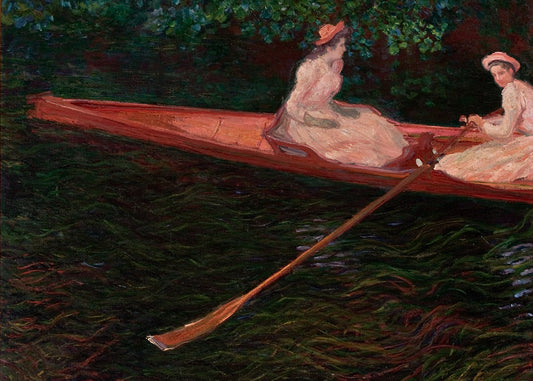 Monet - La canoa sull'Epte | Stampa piatta HD o in 3D