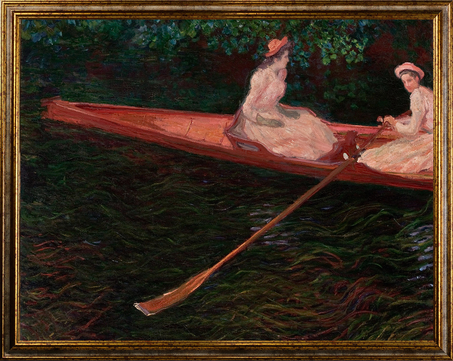 Monet - La canoa sull'Epte | Stampa piatta HD o in 3D