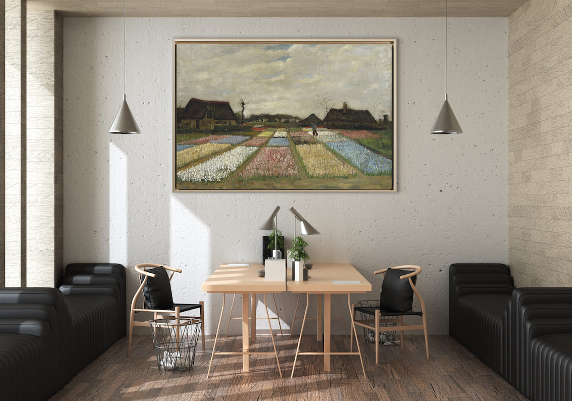 Van Gogh -  Aiuole in Olanda | Stampa piatta HD o in 3D