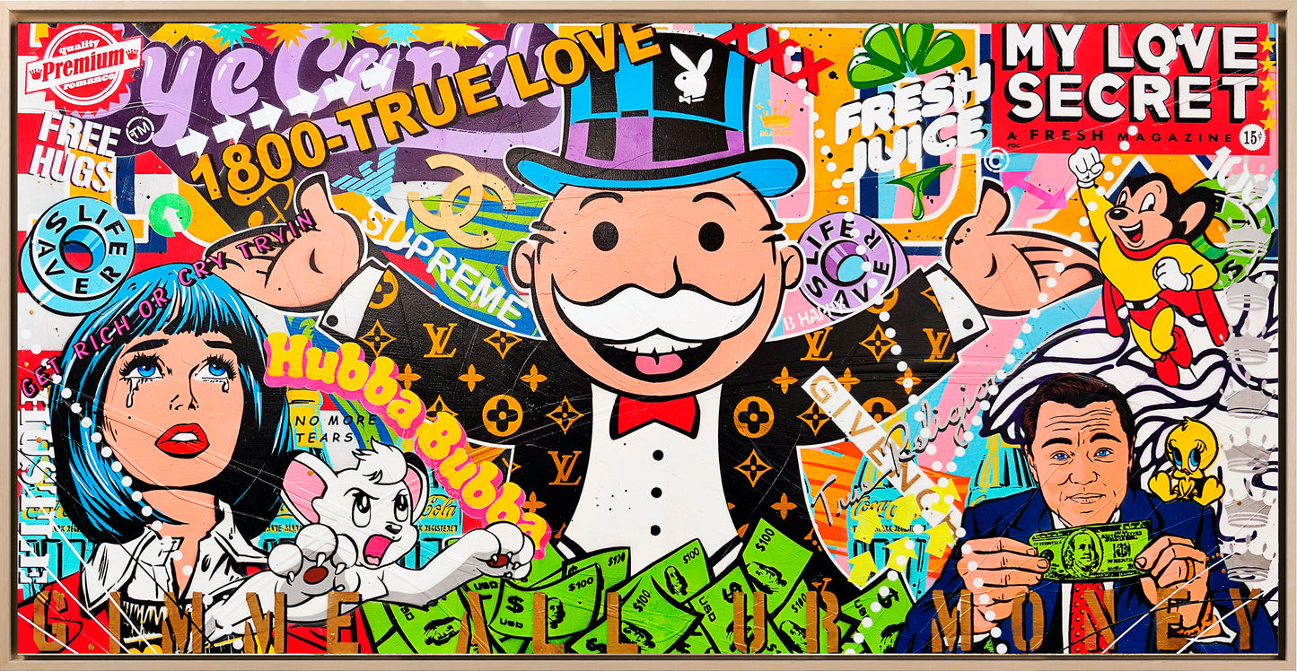Street art - Monopoly street art | Stampa piatta HD o in 3D