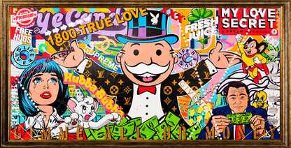 Street art - Monopoly street art | Stampa piatta HD o in 3D