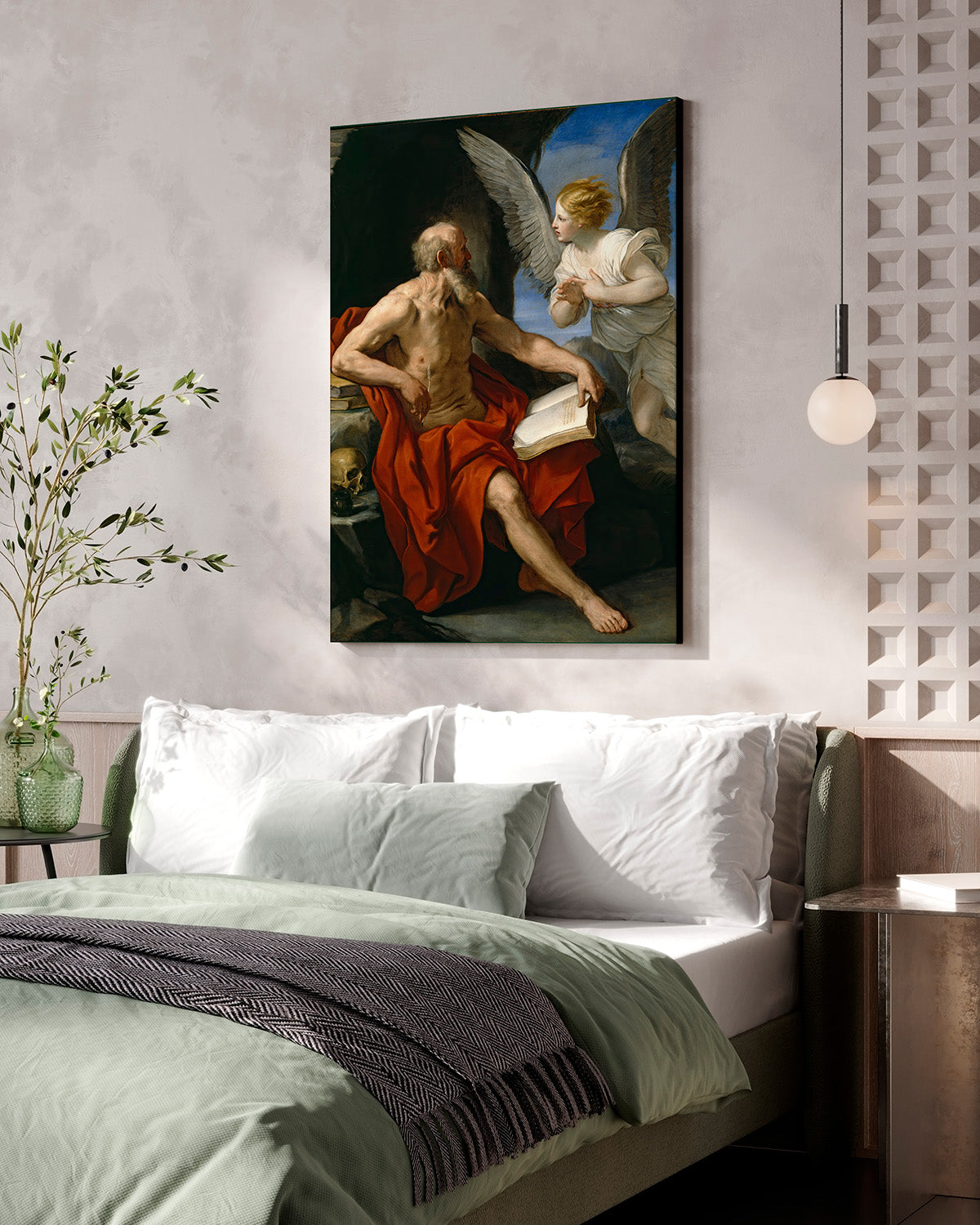 Guido Reni - L'Angelo che appare a San Girolamo | Stampa piatta HD o in 3D