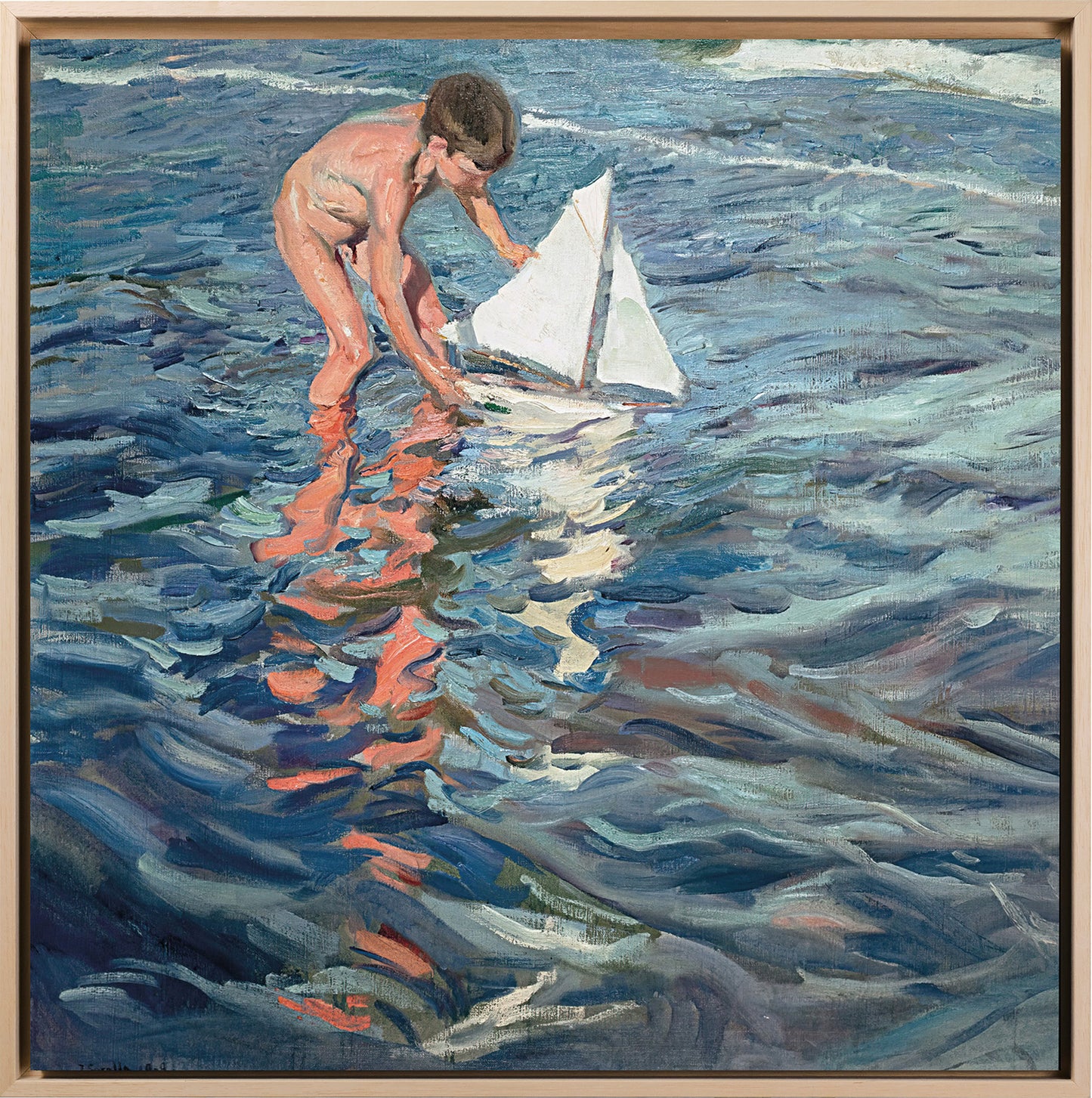 Joaquin Sorolla - La piccola barca a vela | Stampa piatta HD o in 3D