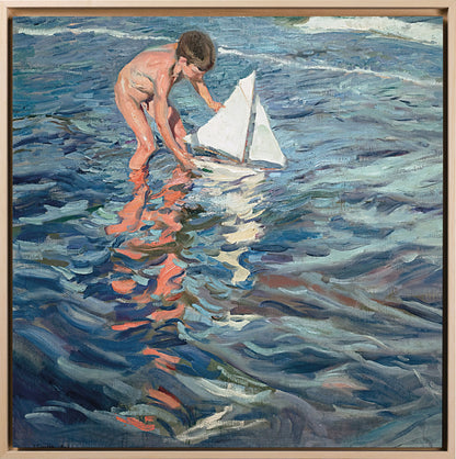 Joaquin Sorolla - La piccola barca a vela | Stampa piatta HD o in 3D