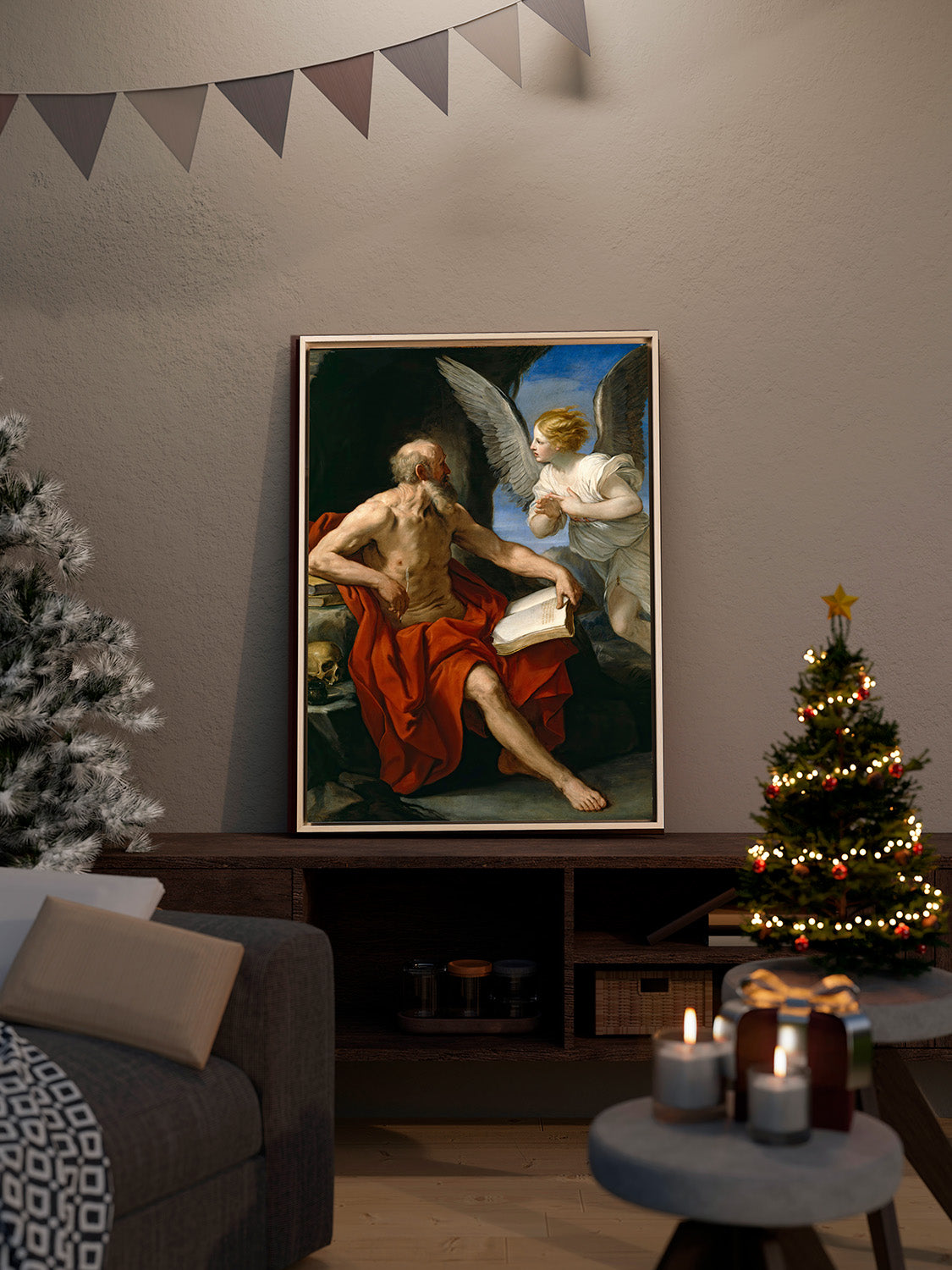 Guido Reni - L'Angelo che appare a San Girolamo | Stampa piatta HD o in 3D