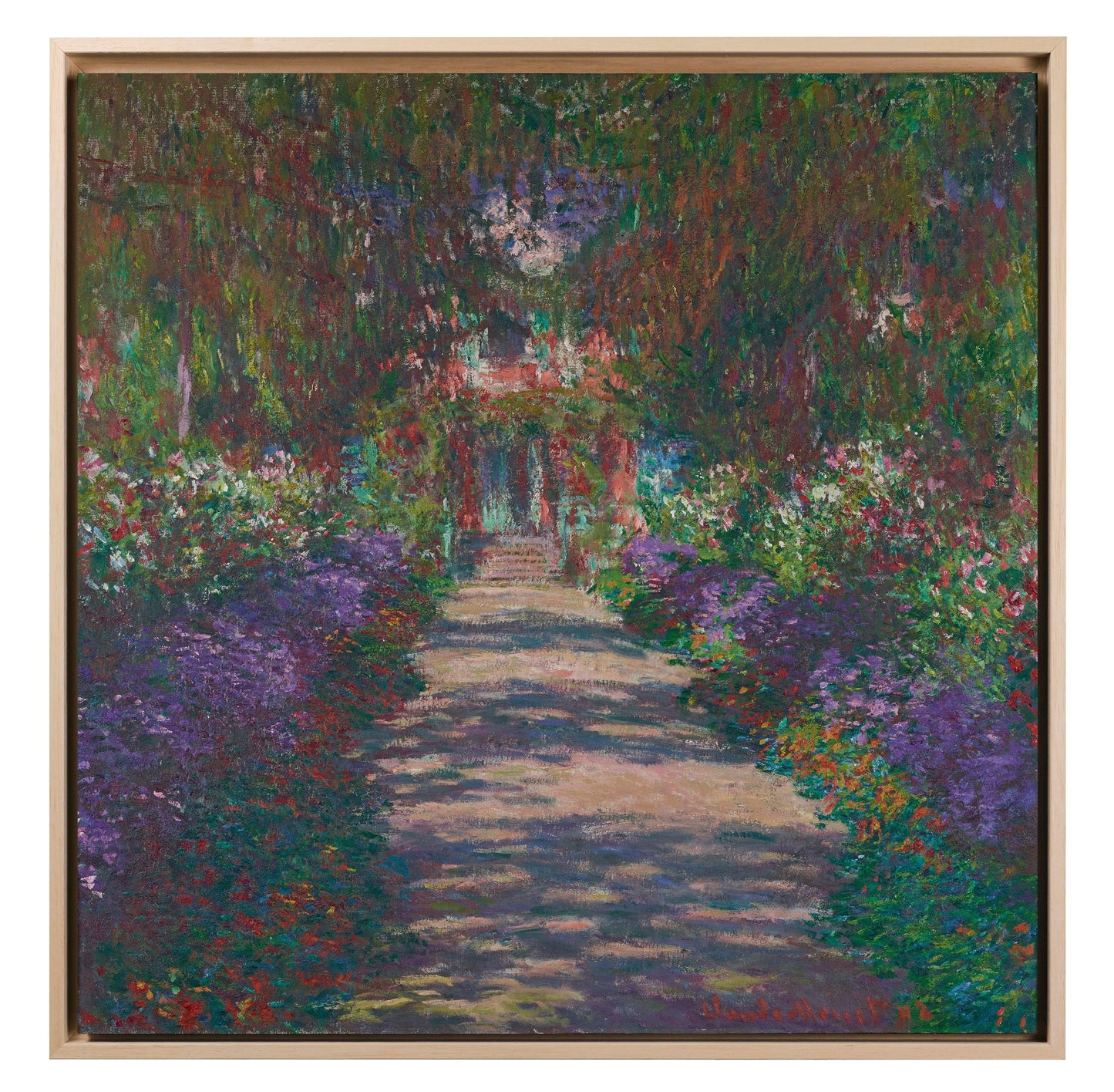 Monet - Sentiero nel giardino | Effetto lucido - Materico