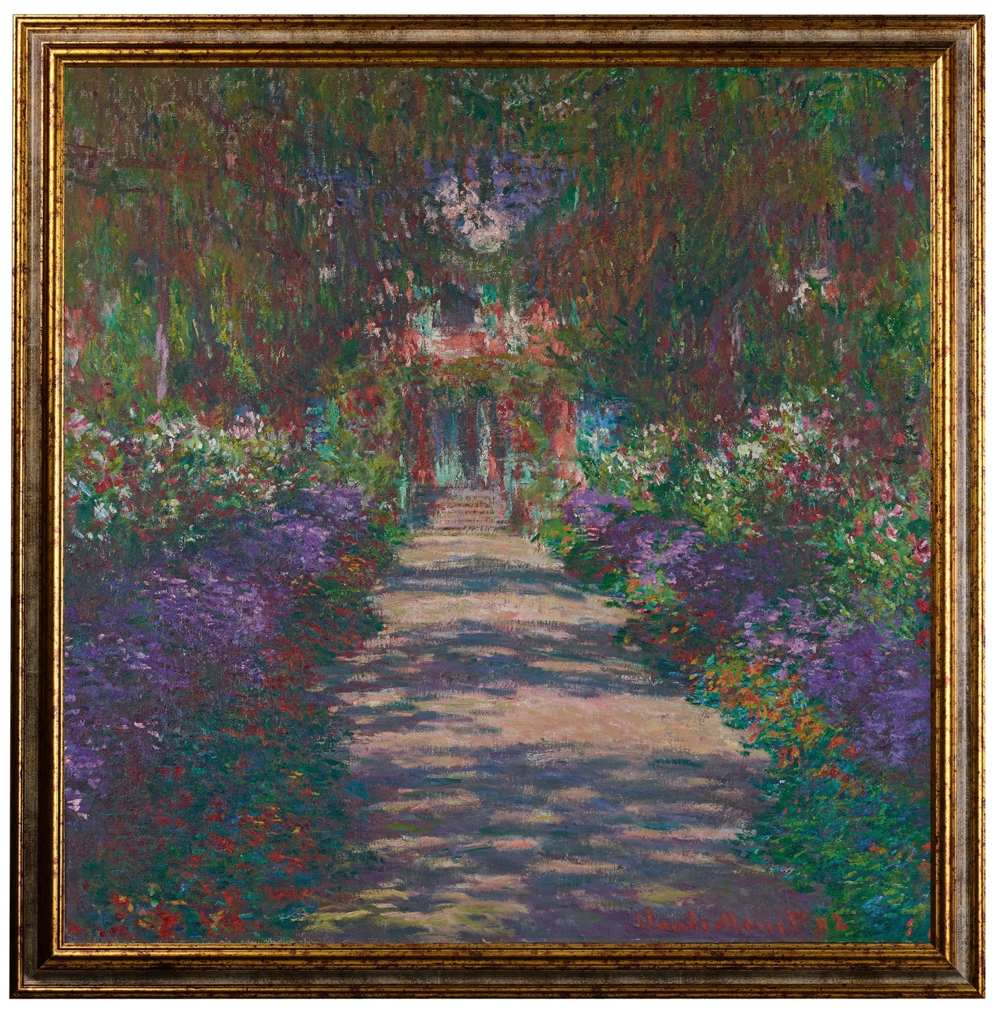 Monet - Sentiero nel giardino | Effetto lucido - Materico