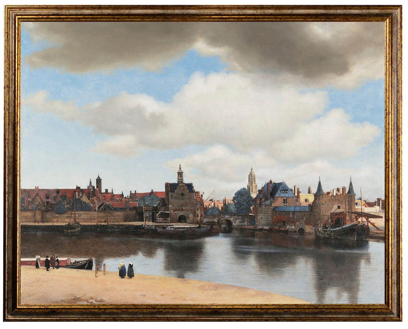 Johannes Vermeer - Veduta di Delft | Effetto lucido - Materico