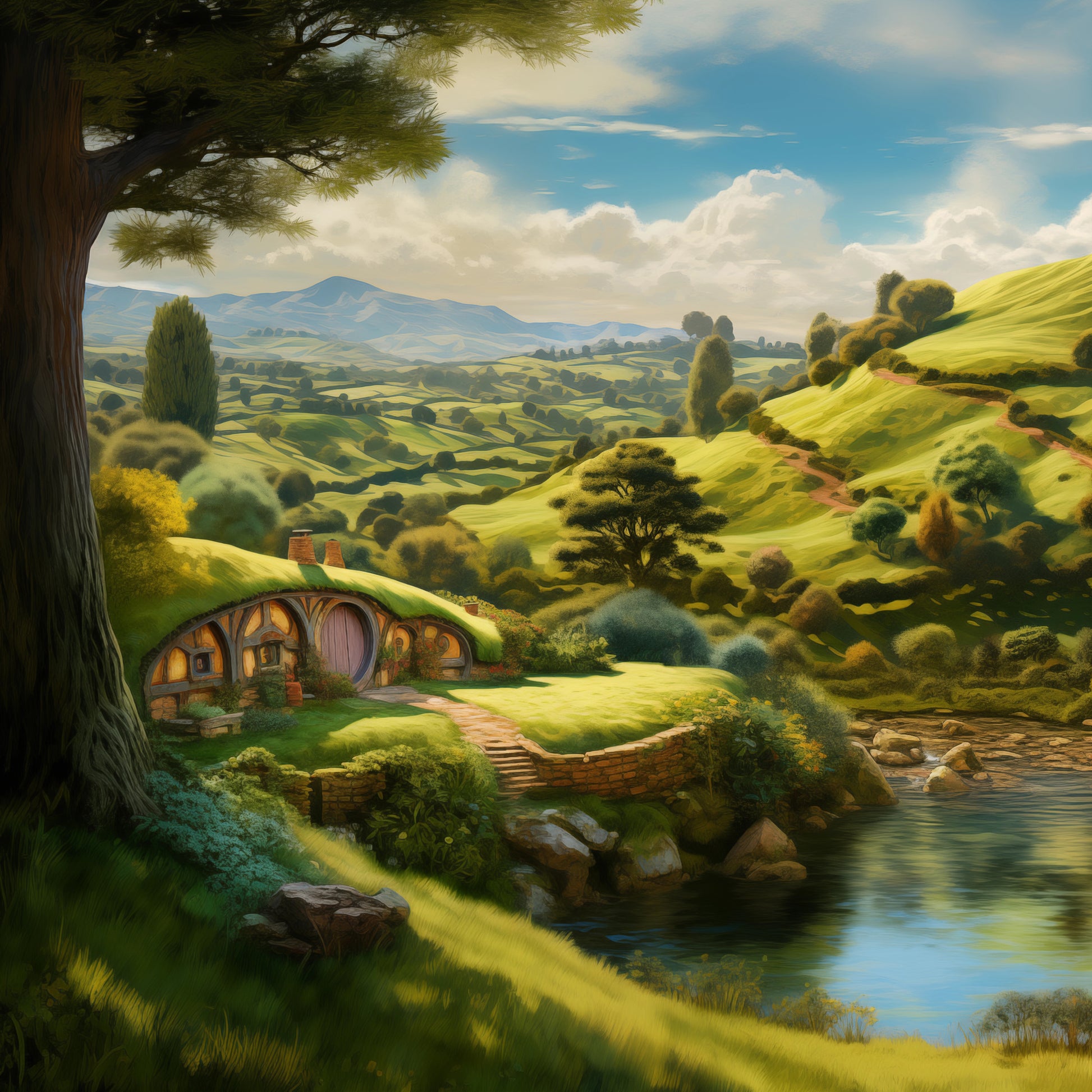 Fantasy - Immagine Hobbiton | Effetto lucido