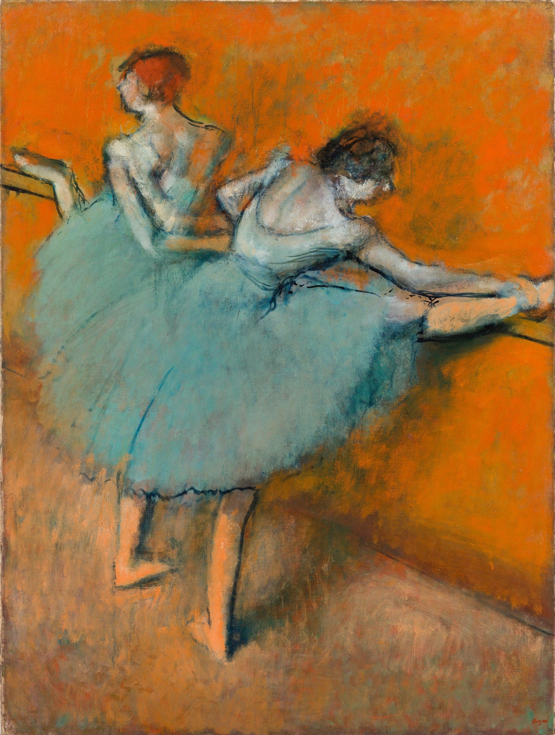 Degas - Le ballerine alla sbarra | Stampa piatta HD o in 3D - Materico