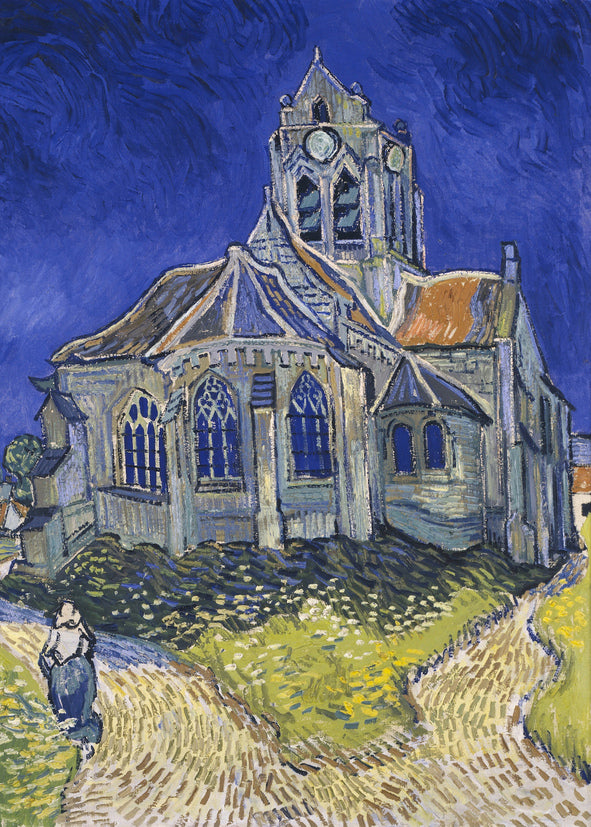 Van Gogh - La chiesa di Auvers-sur-Oise, vista dalla Chevet | Stampa piatta HD o in 3D