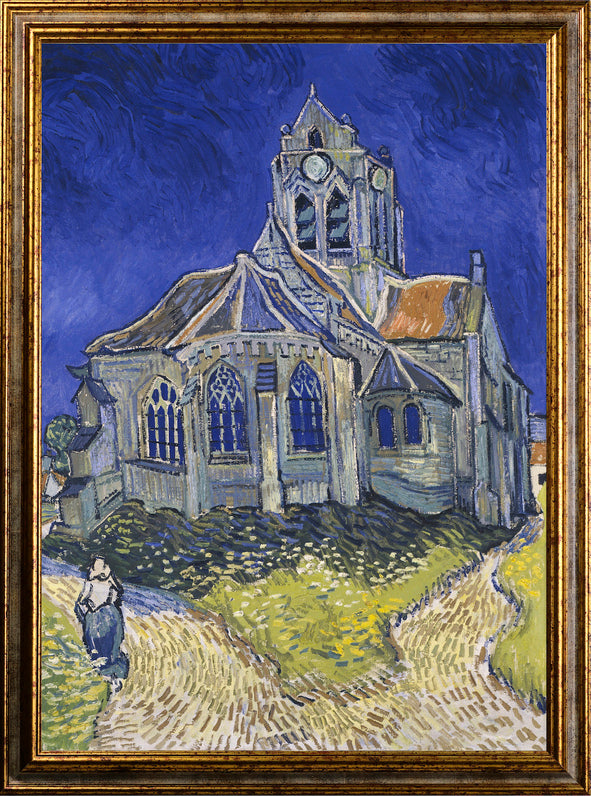 Van Gogh - La chiesa di Auvers-sur-Oise, vista dalla Chevet | Stampa piatta HD o in 3D