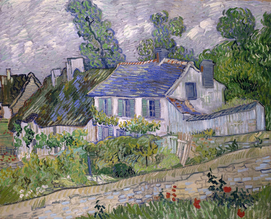 Van Gogh - Case a Auvers  | Stampa piatta HD o in 3D