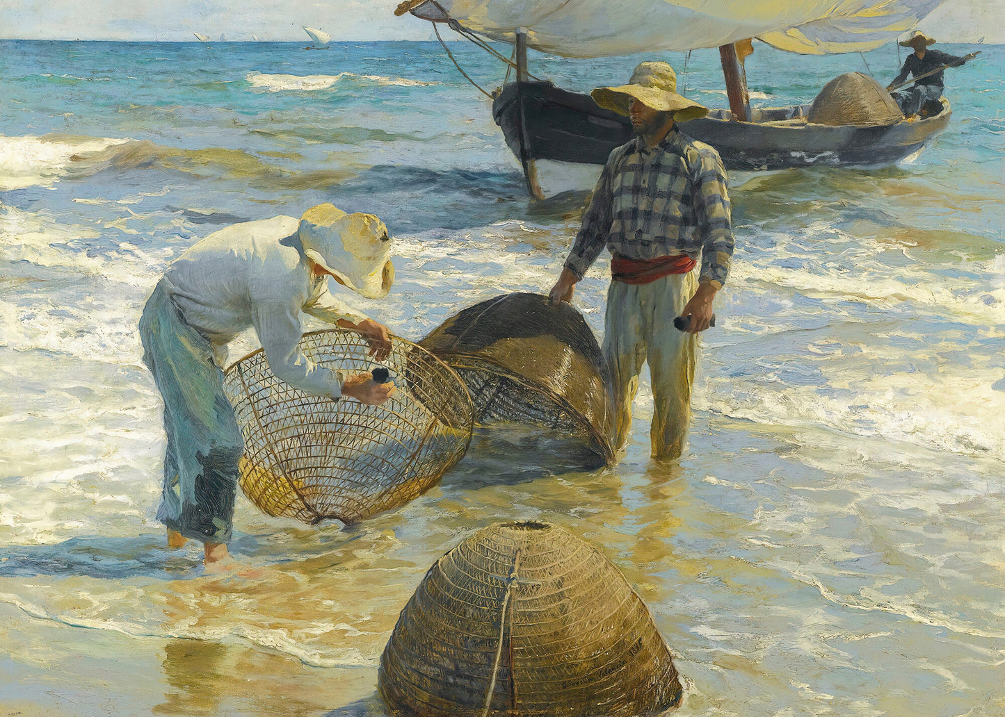 Joaquin Sorolla - Pescatori valenciani | Stampa piatta HD o in 3D