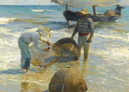 Joaquin Sorolla - Pescatori valenciani | Stampa piatta HD o in 3D