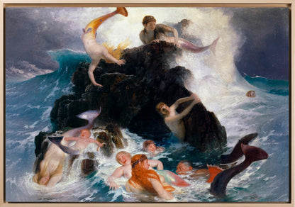 Bocklin-  Gioco delle Nereide | Stampa piatta HD o in 3D