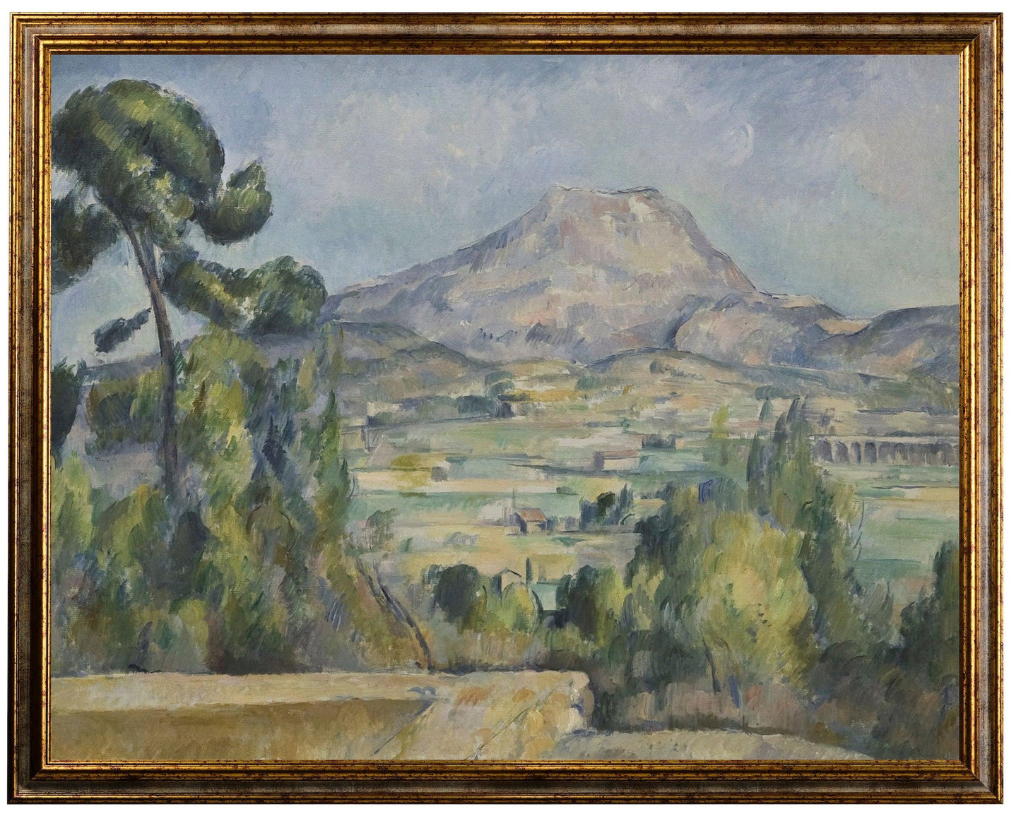 Paul Cezanne - Montagna di Saint-victoire | Effetto lucido - Materico