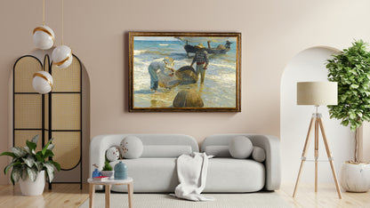 Joaquin Sorolla - Pescatori valenciani | Stampa piatta HD o in 3D