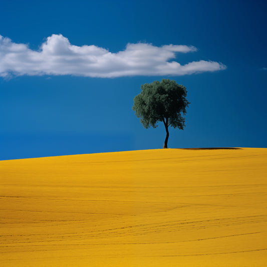 Natura - Disegno campo di grano stile Franco Fontana | Effetto lucido