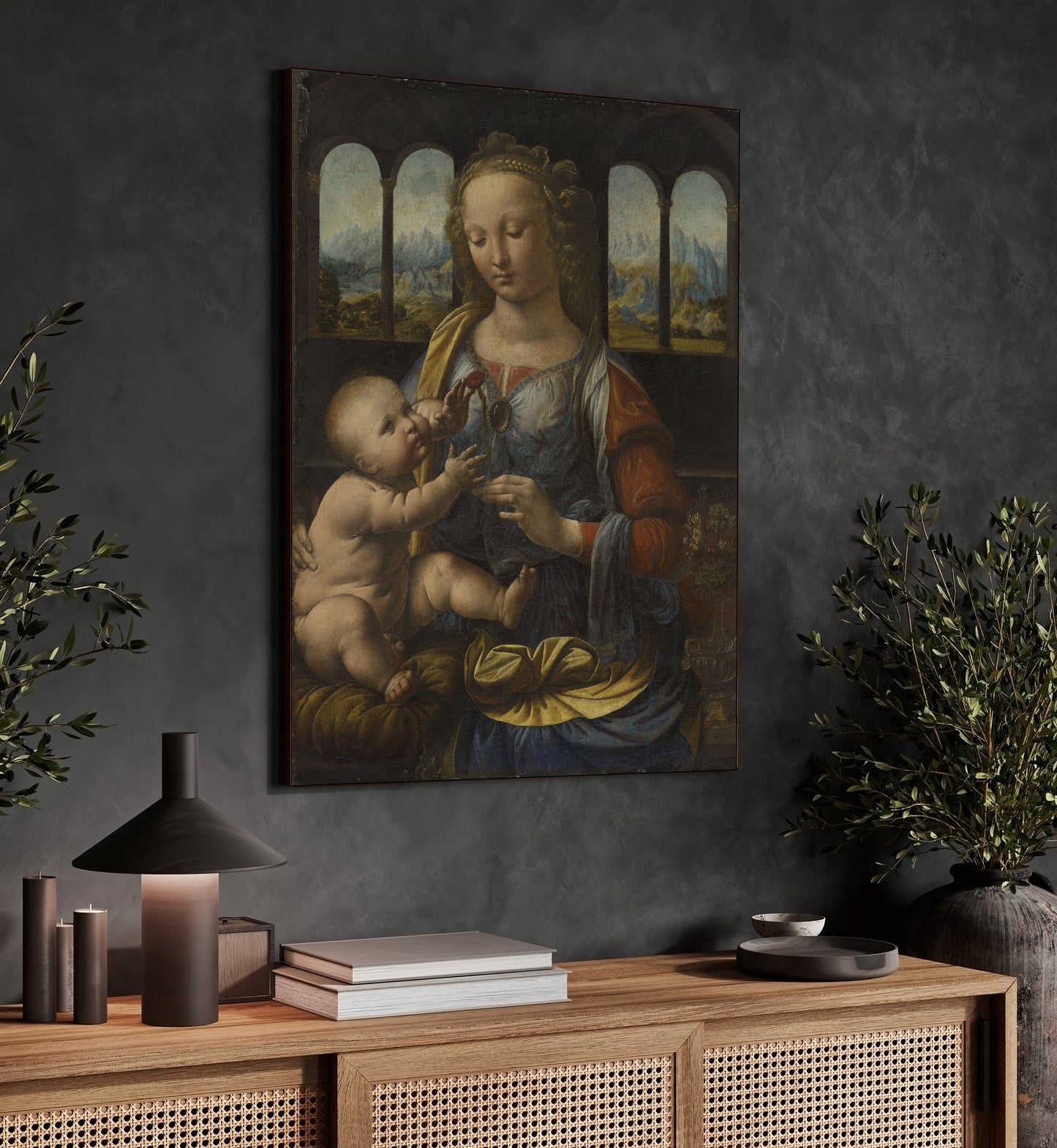 Da Vinci - Saint Anne, the Virgin and Child with the Lamb | Glossy Effect