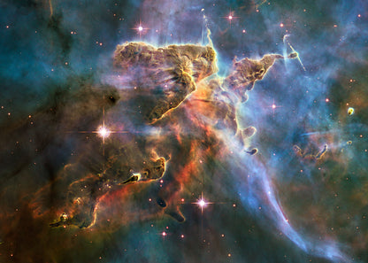 Spazio - "Paesaggio" nella Nebulosa della Carena | Stampa piatta HD o in 3D