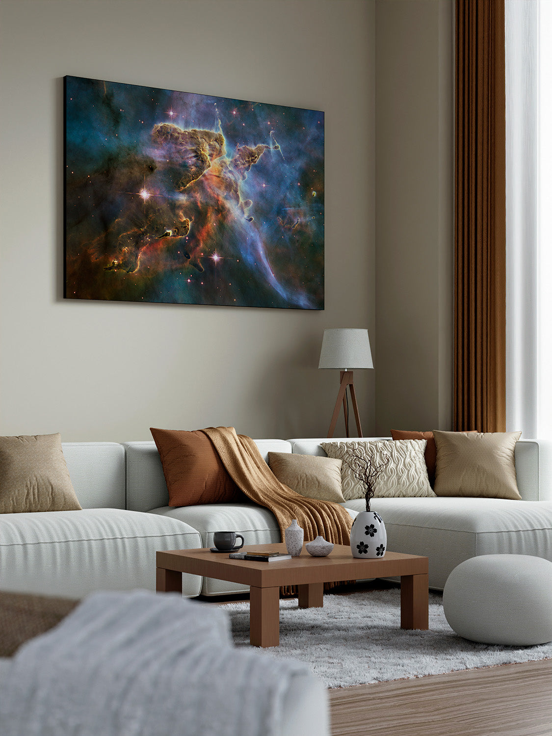 Spazio - "Paesaggio" nella Nebulosa della Carena | Stampa piatta HD o in 3D