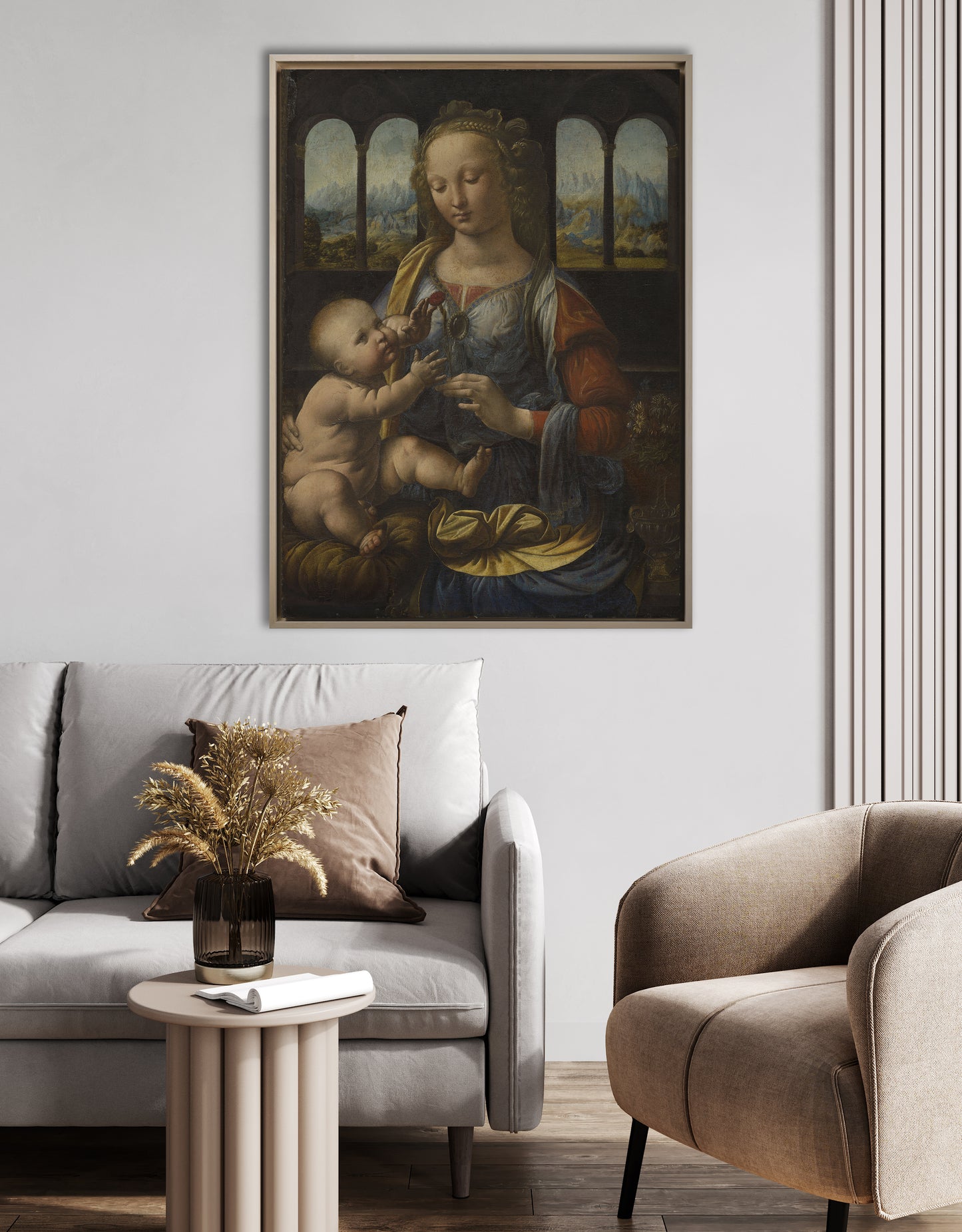 Da Vinci - Saint Anne, the Virgin and Child with the Lamb | Glossy Effect