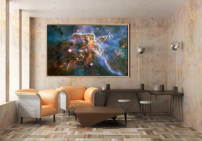 Spazio - "Paesaggio" nella Nebulosa della Carena | Stampa piatta HD o in 3D