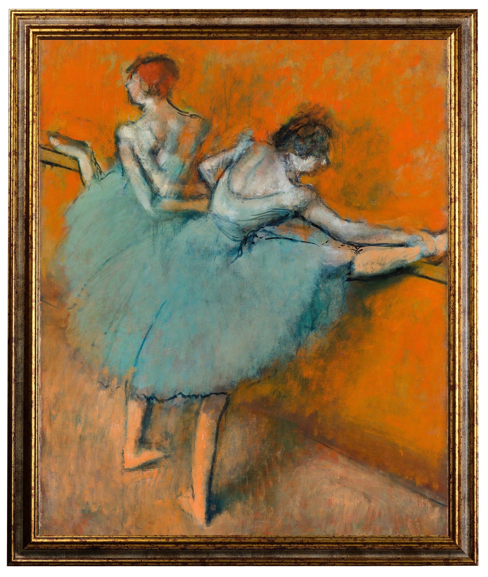 Degas - Le ballerine alla sbarra | Stampa piatta HD o in 3D - Materico