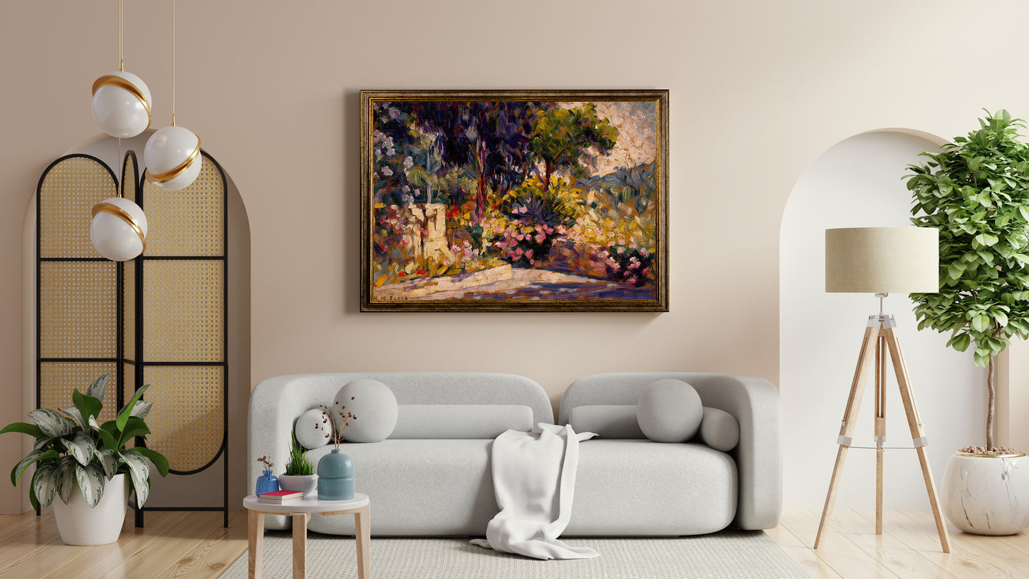 Cross - La terrazza fiorita | Stampa piatta HD o in 3D