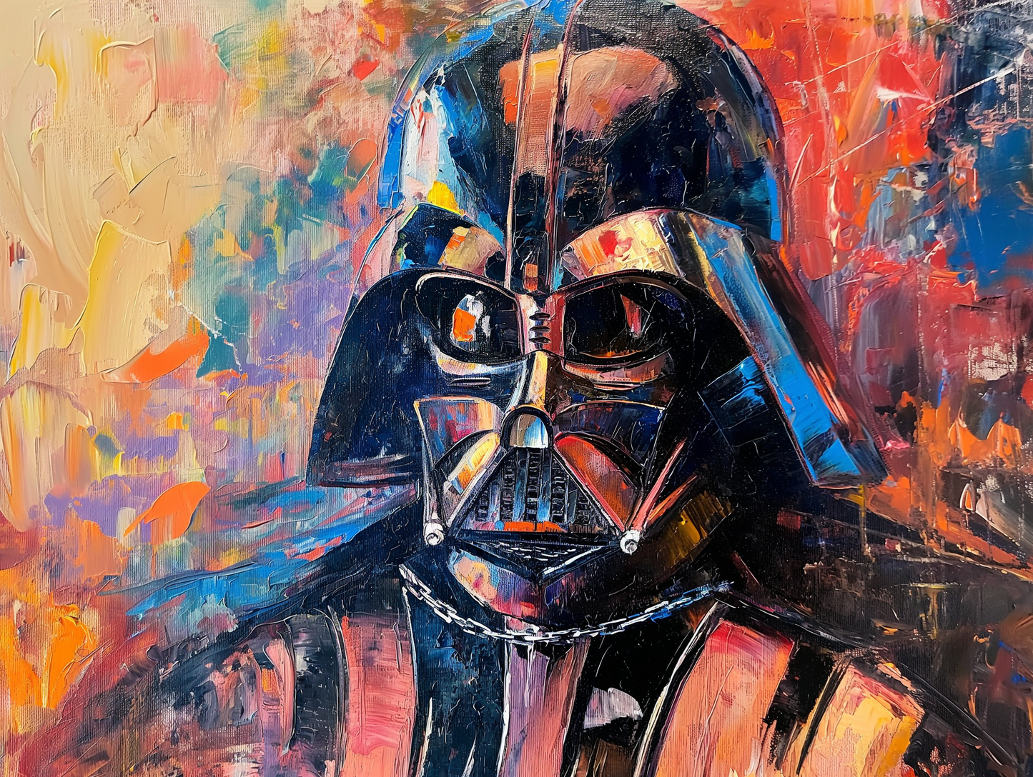 Fantasy - Dart Vader dipinto ad olio | Stampa piatta HD o in 3D