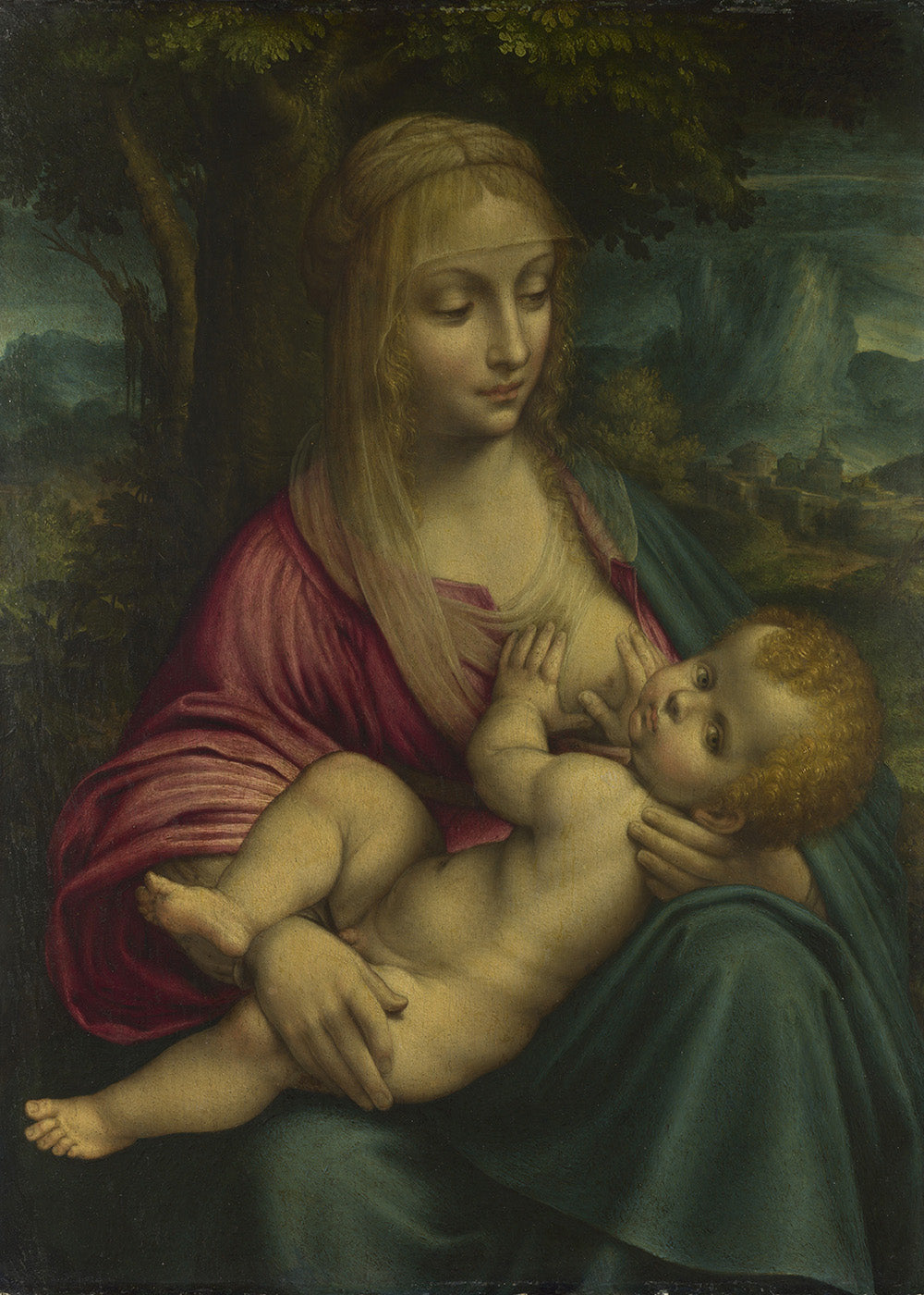 Da Vinci - Saint Anne, the Virgin and Child with the Lamb | Glossy Effect