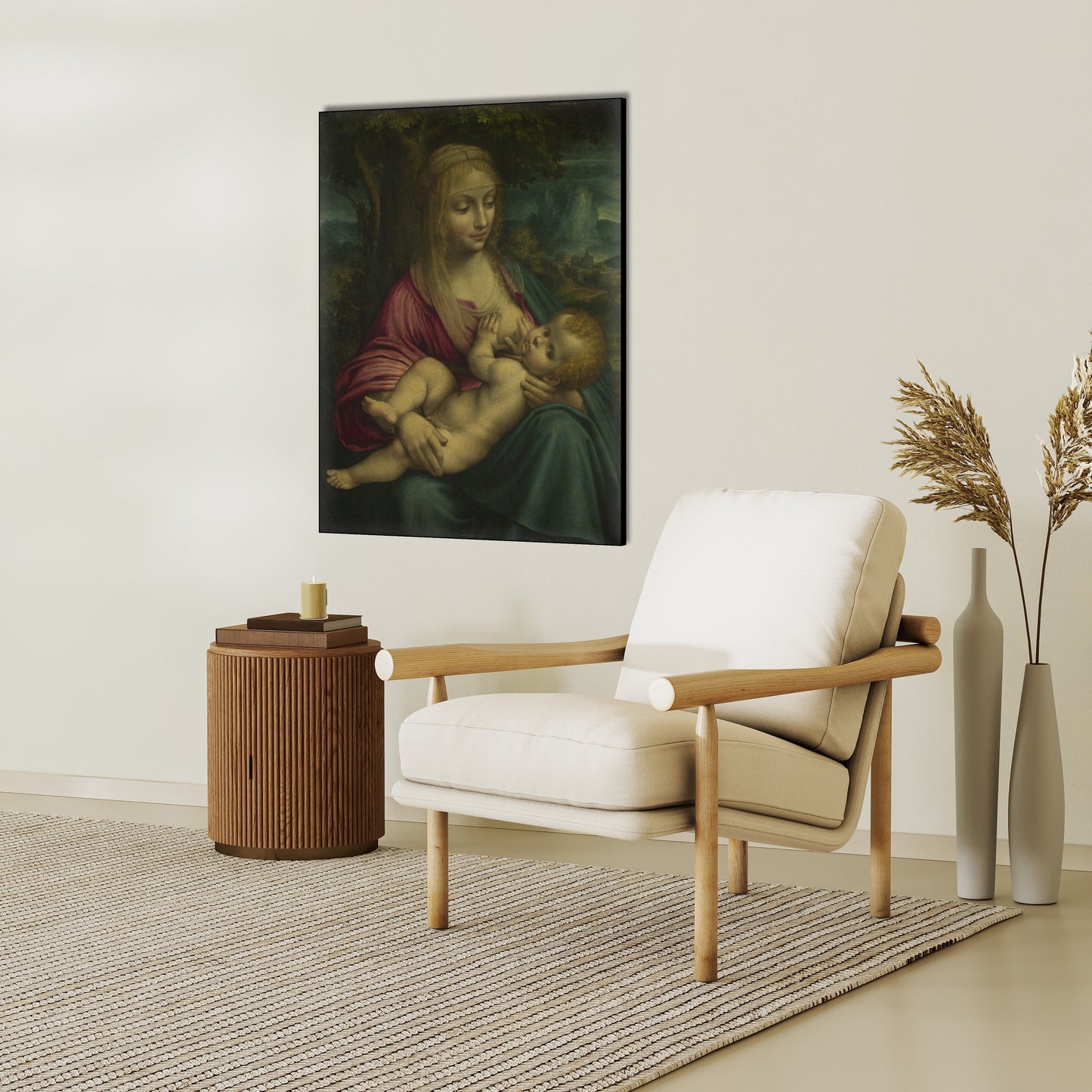 Da Vinci - Saint Anne, the Virgin and Child with the Lamb | Glossy Effect