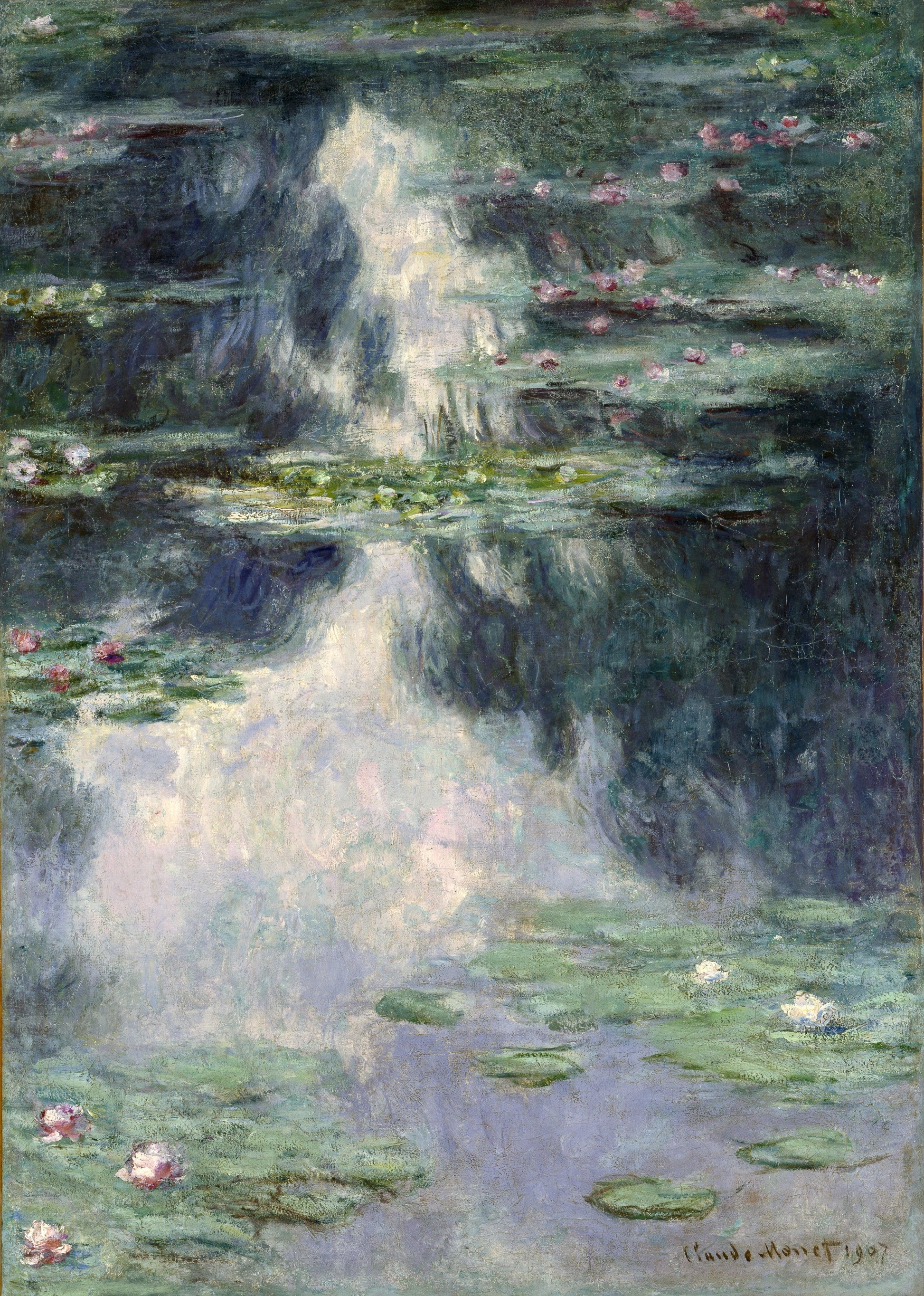 Monet - Le ninfee di giorno | Effetto lucido - Materico