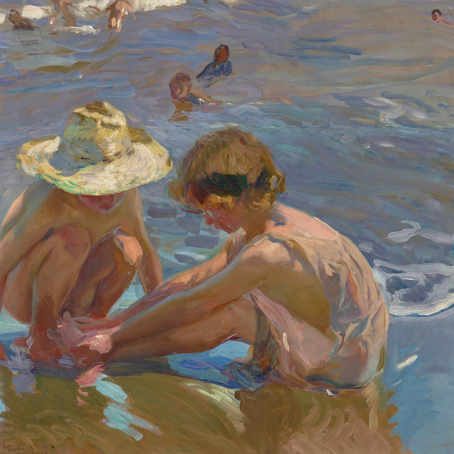 Joaquin Sorolla - Il piede ferito | Stampa piatta HD o in 3D