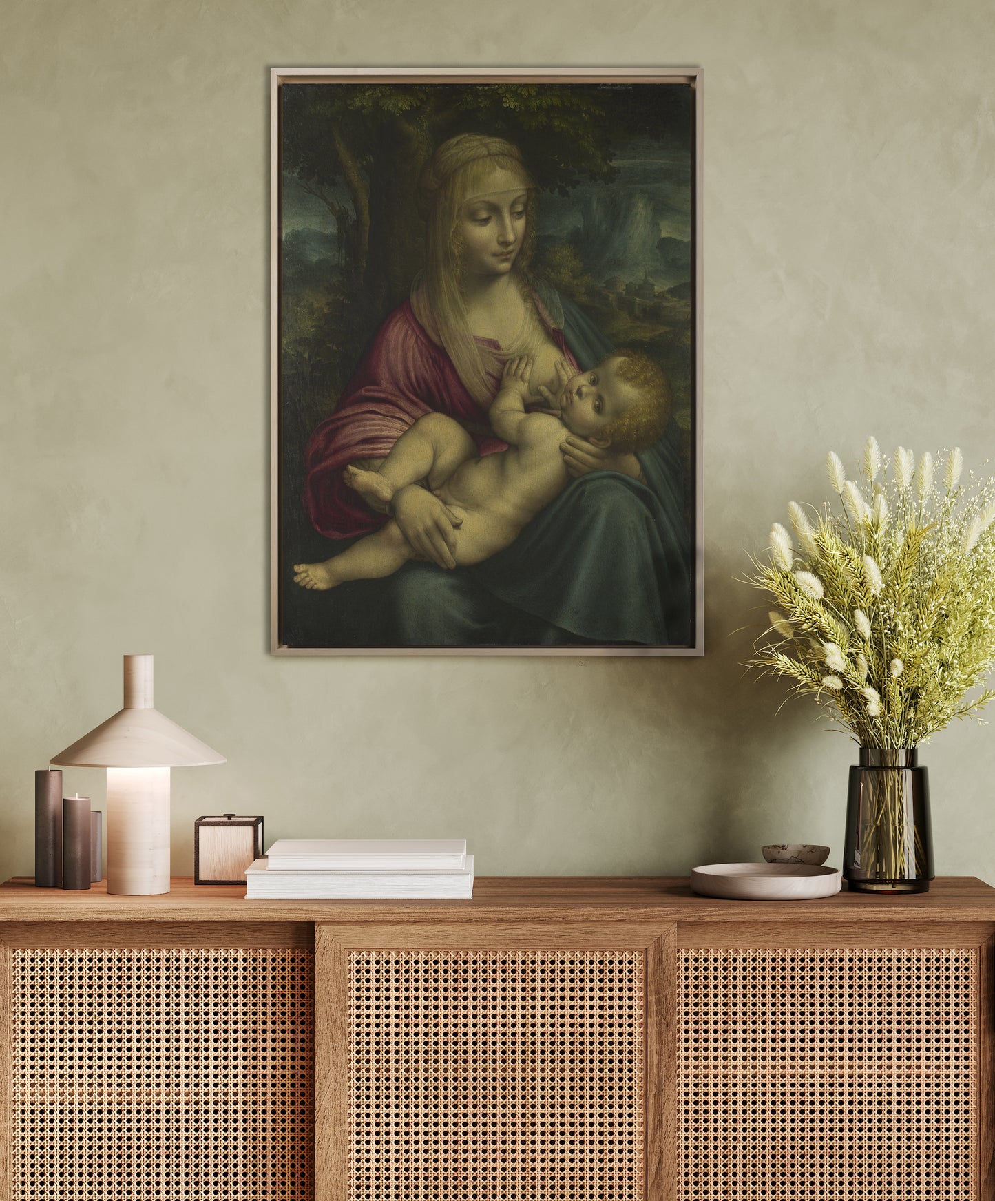 Da Vinci - Saint Anne, the Virgin and Child with the Lamb | Glossy Effect