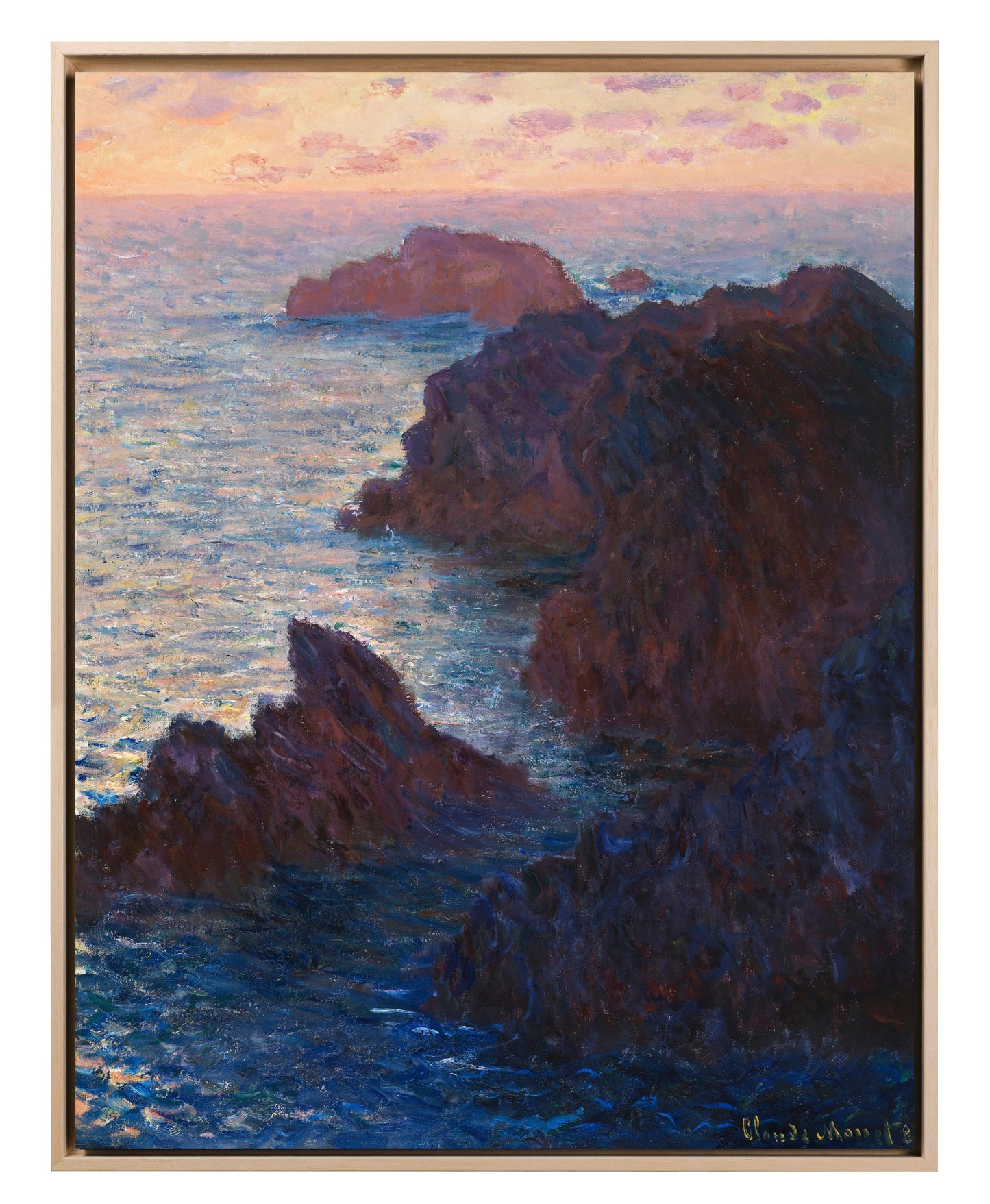 Monet - Rocce a Port-Goulphar | Effetto lucido - Materico