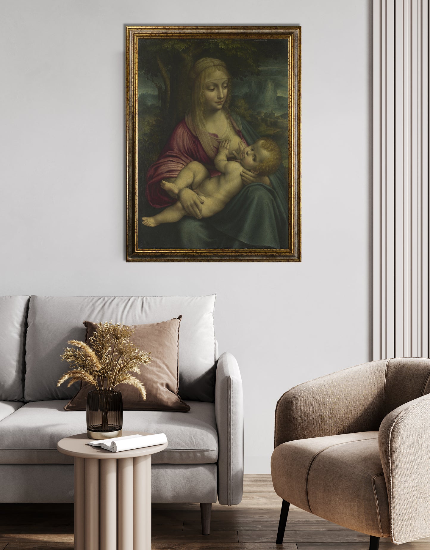 Da Vinci - Saint Anne, the Virgin and Child with the Lamb | Glossy Effect