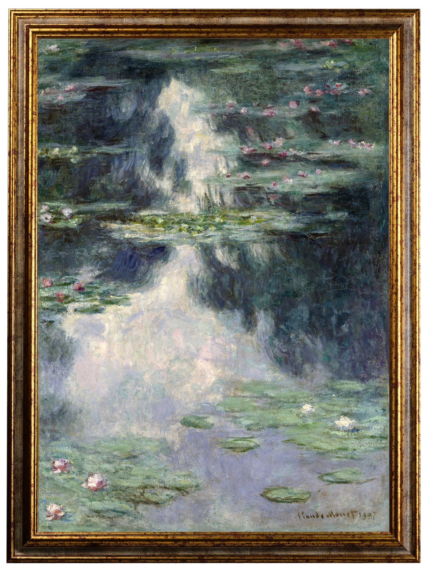 Monet - Le ninfee di giorno | Effetto lucido - Materico