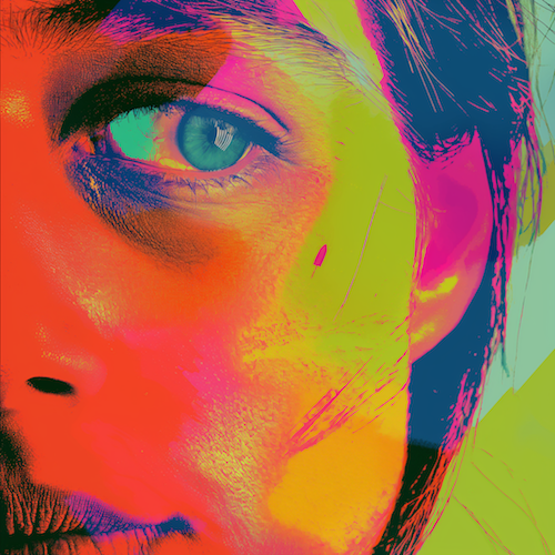 Pop art - Disegno occhio donna ispirato a Andy Warhol