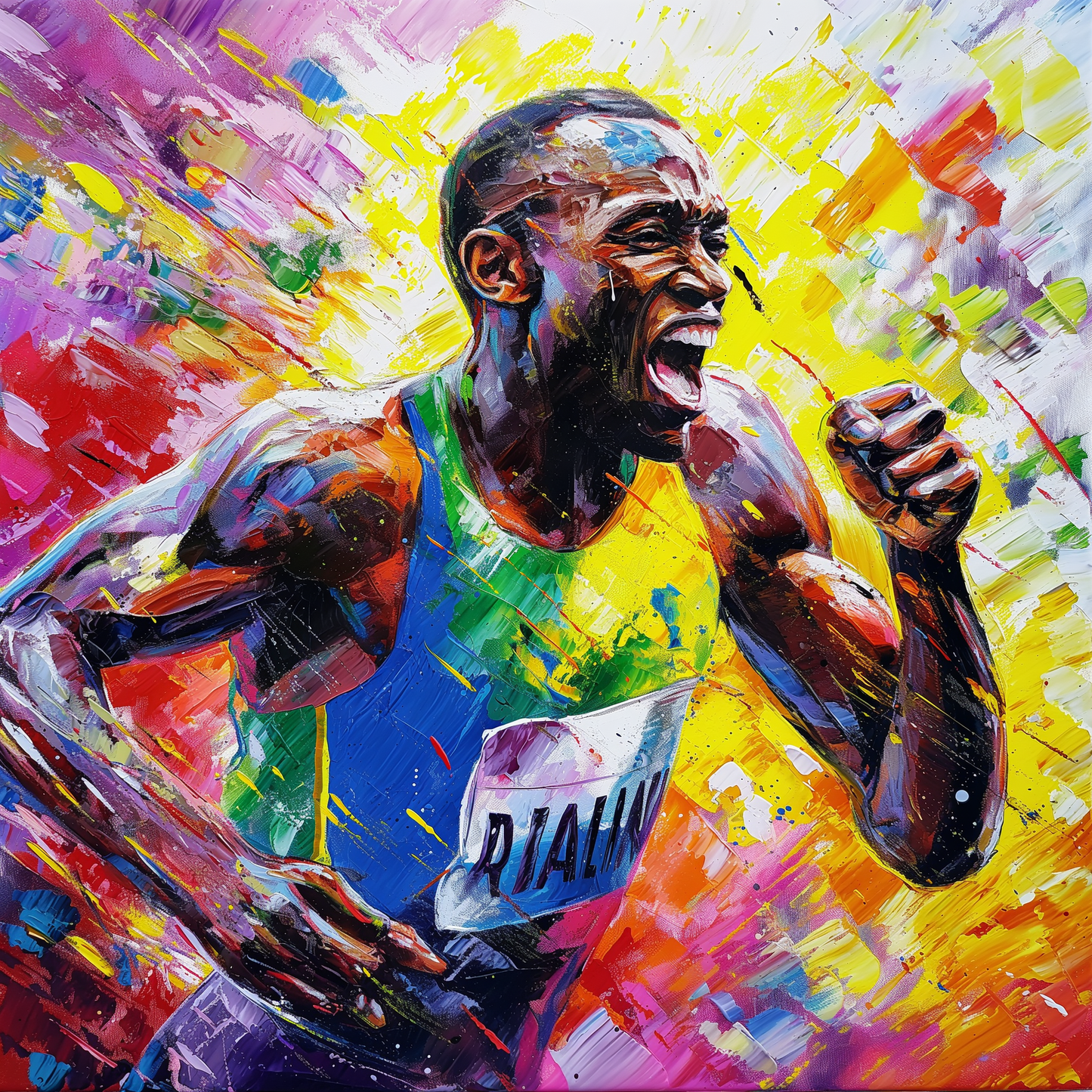 Sport e musica - Usain Bolt | Stampa piatta HD o in 3D