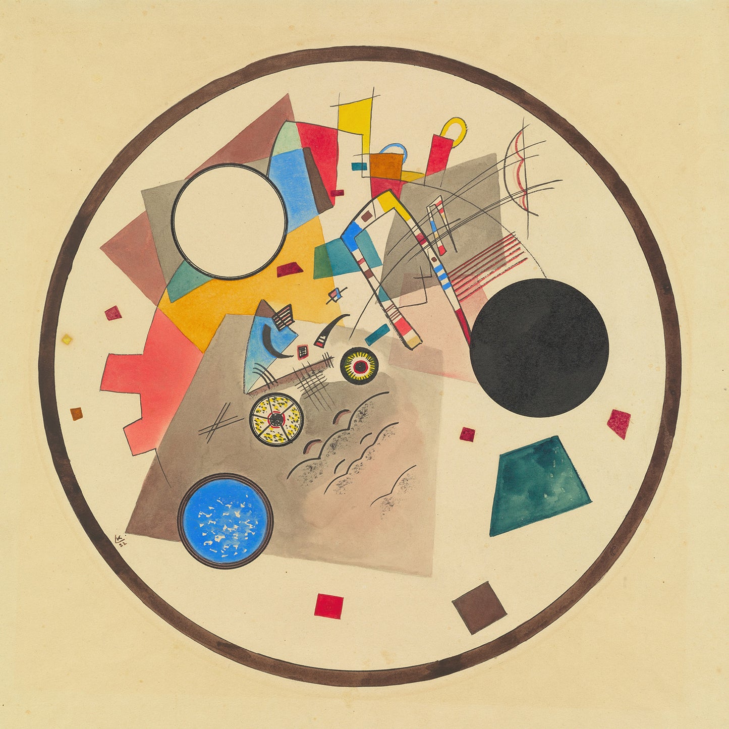 Kandinsky - Cerchio di luce | Stampa piatta HD o in 3D