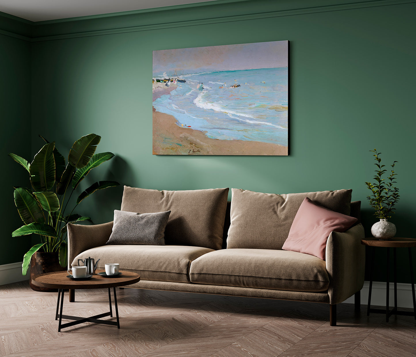 Joaquin Sorolla - Spiaggia di Valencia | Stampa piatta HD o in 3D