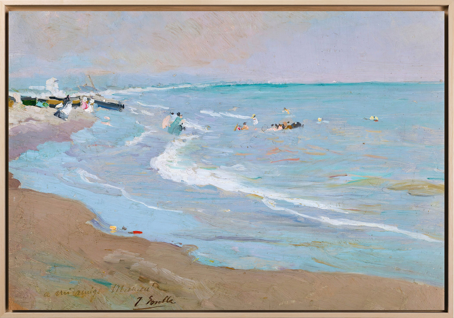 Joaquin Sorolla - Spiaggia di Valencia | Stampa piatta HD o in 3D