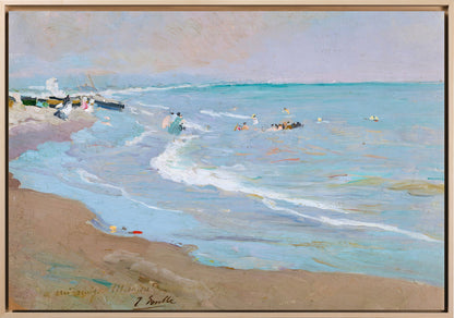 Joaquin Sorolla - Spiaggia di Valencia | Stampa piatta HD o in 3D