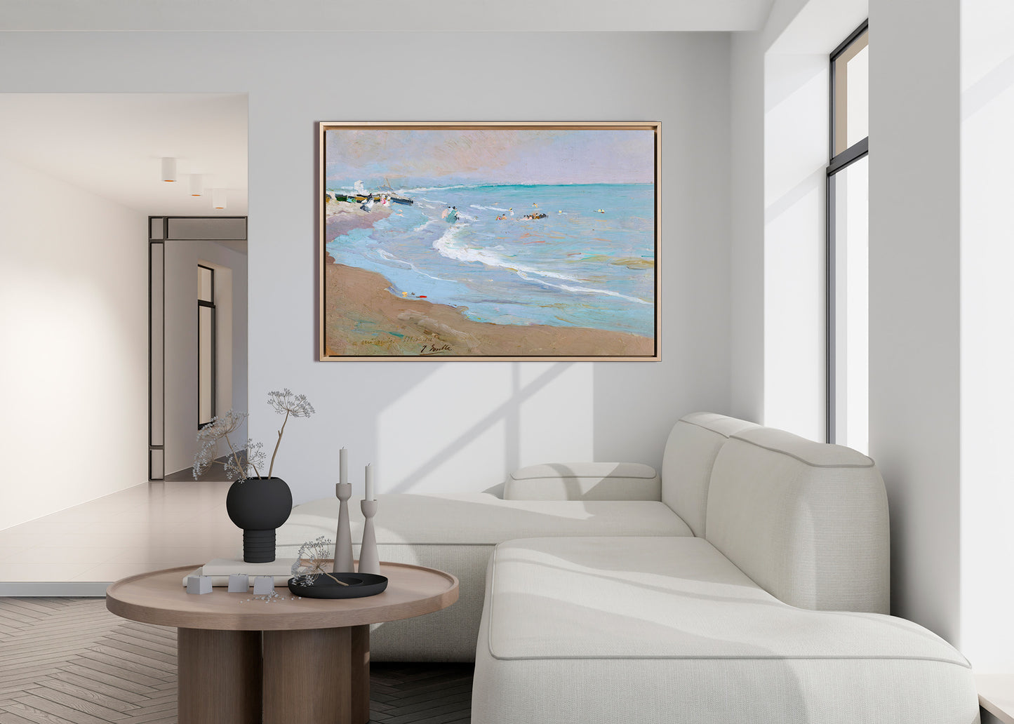 Joaquin Sorolla - Spiaggia di Valencia | Stampa piatta HD o in 3D