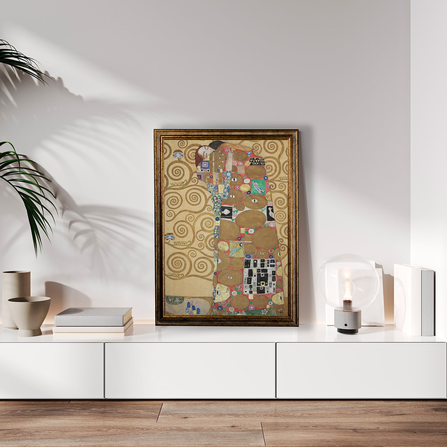 Klimt - Garten mit Sonnenblumen | Glanzeffekt