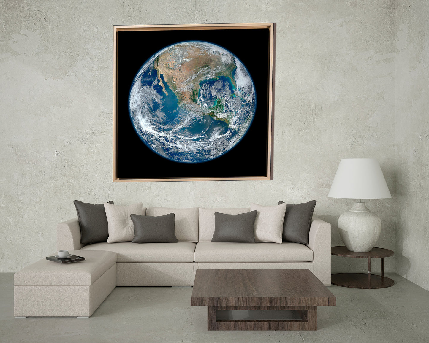Spazio - Terra | Stampa piatta HD o in 3D